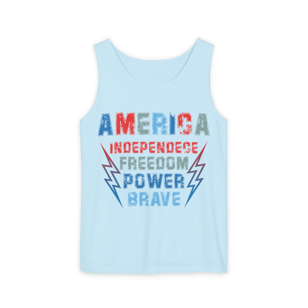 America Unisex Garment-Dyed Tank Top