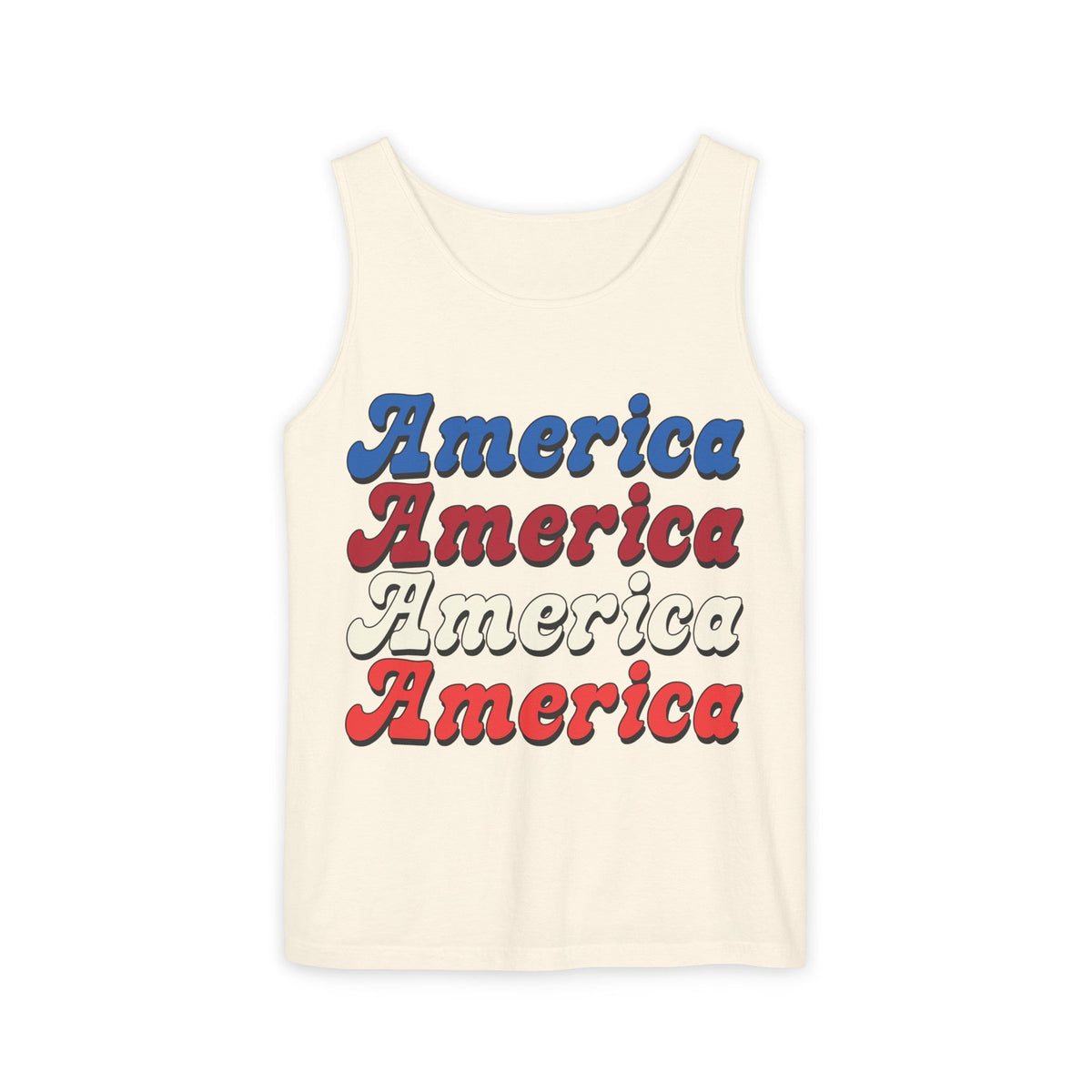 America Unisex Garment-Dyed Tank Top