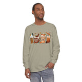 Autumn Vibes Pumpkin Spice Latte Lovers Long Sleeve T-Shirt - Cozy Fall Coffee Art Tee