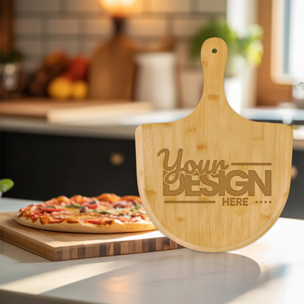Stylish Engraved Bamboo Pizza Board, Personalized Gift for Pizza Lovers, Kitchen Decor, Unique Wedding/Housewarming Gift Merch Crafters