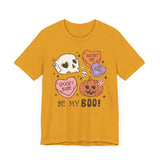 Be My Boo Halloween Shirt - Cute Spooky Hearts and Pumpkin Graphic Tee