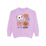 Be My Boo Halloween Sweatshirt - Cute Spooky Hearts and Pumpkin Graphic Sweater