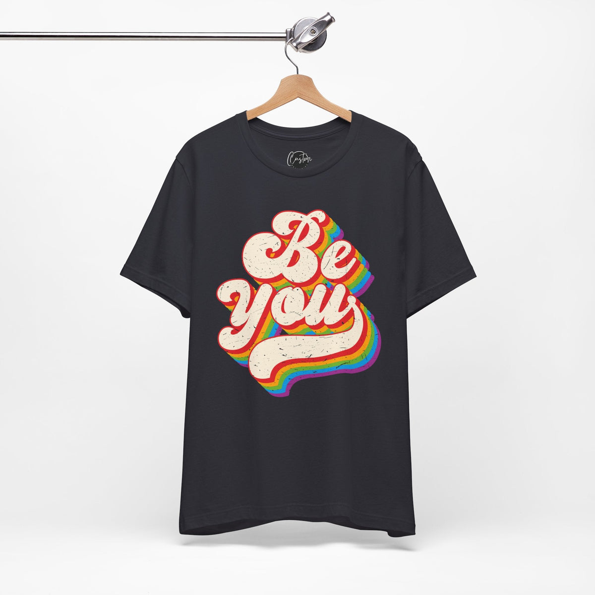 "Be You" LGBTQ Pride T-Shirt - Celebrate Gay Pride Month - Vibrant Black Short Sleeve