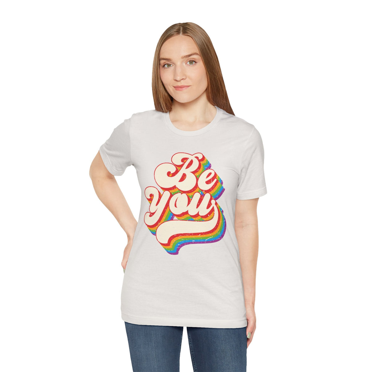 "Be You" LGBTQ Pride T-Shirt - Celebrate Gay Pride Month - Vibrant Black Short Sleeve