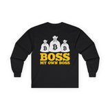 Bitcoin Boss Crypto Long Sleeve – Cryptocurrency Shirt for Enthusiasts, Traders, and Meme Lovers