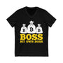 Bitcoin Boss Crypto V-Neck – Cryptocurrency Shirt for Enthusiasts, Traders, and Meme Lovers