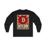 Bitcoin Cryptocurrency Poster Crypto Long Sleeve – Cryptocurrency Shirt for Enthusiasts, Traders, and Meme Lovers