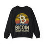 Bitcoin Daddy Hold Me Crypto Crewneck Sweatshirt – Cryptocurrency Shirt for Enthusiasts, Traders, and Meme Lovers