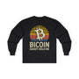 Bitcoin Daddy Hold Me Crypto Long Sleeve – Cryptocurrency Shirt for Enthusiasts, Traders, and Meme Lovers