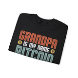 Bitcoin Grandpa Crypto Crewneck Sweatshirt – Cryptocurrency Shirt for Enthusiasts, Traders, and Meme Lovers