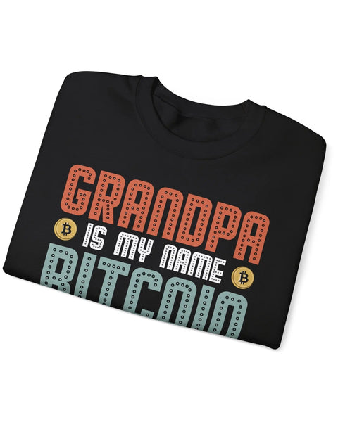 Bitcoin Grandpa Crypto Crewneck Sweatshirt For Crypto Enthusiasts And Traders