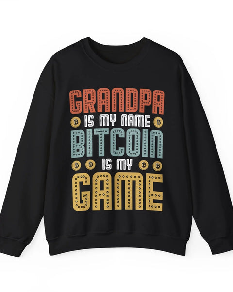 Bitcoin Grandpa Crypto Crewneck Sweatshirt For Crypto Enthusiasts And Traders