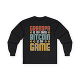 Bitcoin Grandpa Crypto Long Sleeve – Cryptocurrency Shirt for Enthusiasts, Traders, and Meme Lovers