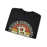 Bitcoin Hundredaire Logo Crypto Crewneck Sweatshirt – Cryptocurrency Shirt for Enthusiasts, Traders, and Meme Lovers