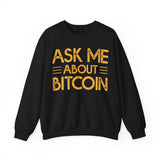 Bitcoin Inquiry Crypto Crewneck Sweatshirt – Cryptocurrency Shirt for Enthusiasts, Traders, and Meme Lovers