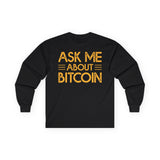 Bitcoin Inquiry Crypto Long Sleeve – Cryptocurrency Shirt for Enthusiasts, Traders, and Meme Lovers