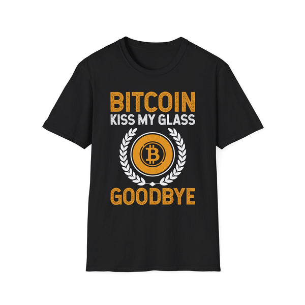 Bitcoin Kiss My Glass Goodbye Crypto T-Shirt – Cryptocurrency Shirt for Enthusiasts, Traders, and Meme Lovers