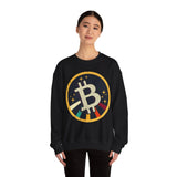 Bitcoin Logo Crypto Crewneck Sweatshirt – Cryptocurrency Shirt for Enthusiasts, Traders, and Meme Lovers