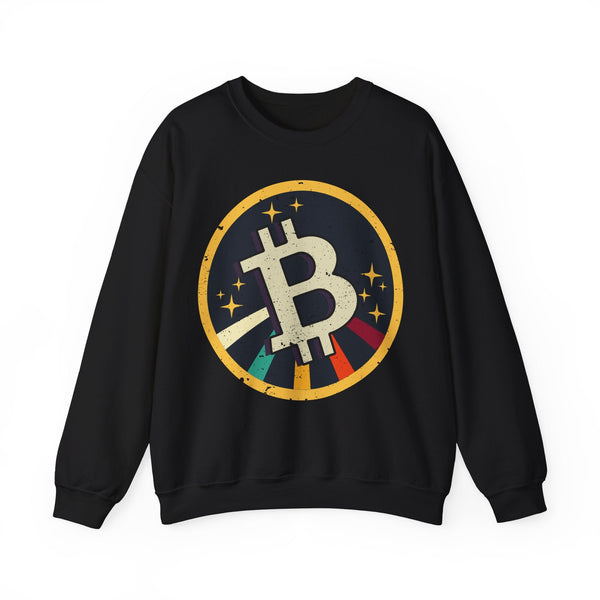 Bitcoin Logo Crypto Crewneck Sweatshirt – Cryptocurrency Shirt for Enthusiasts, Traders, and Meme Lovers