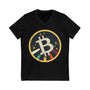 Bitcoin Logo Crypto V-Neck – Cryptocurrency Shirt for Enthusiasts, Traders, and Meme Lovers