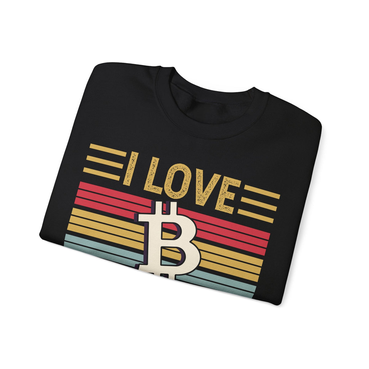 Bitcoin Love Crypto Crewneck Sweatshirt – Cryptocurrency Shirt for Enthusiasts, Traders, and Meme Lovers