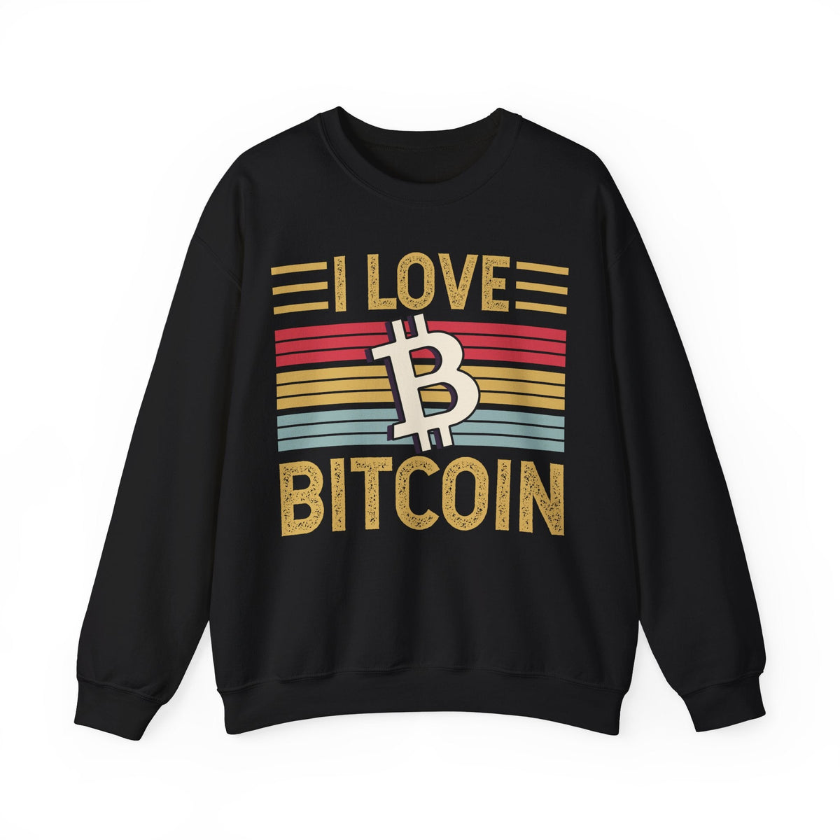 Bitcoin Love Crypto Crewneck Sweatshirt – Cryptocurrency Shirt for Enthusiasts, Traders, and Meme Lovers