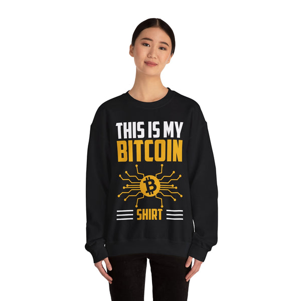 Bitcoin Shirt Crypto Crewneck Sweatshirt – Cryptocurrency Shirt for Enthusiasts, Traders, and Meme Lovers