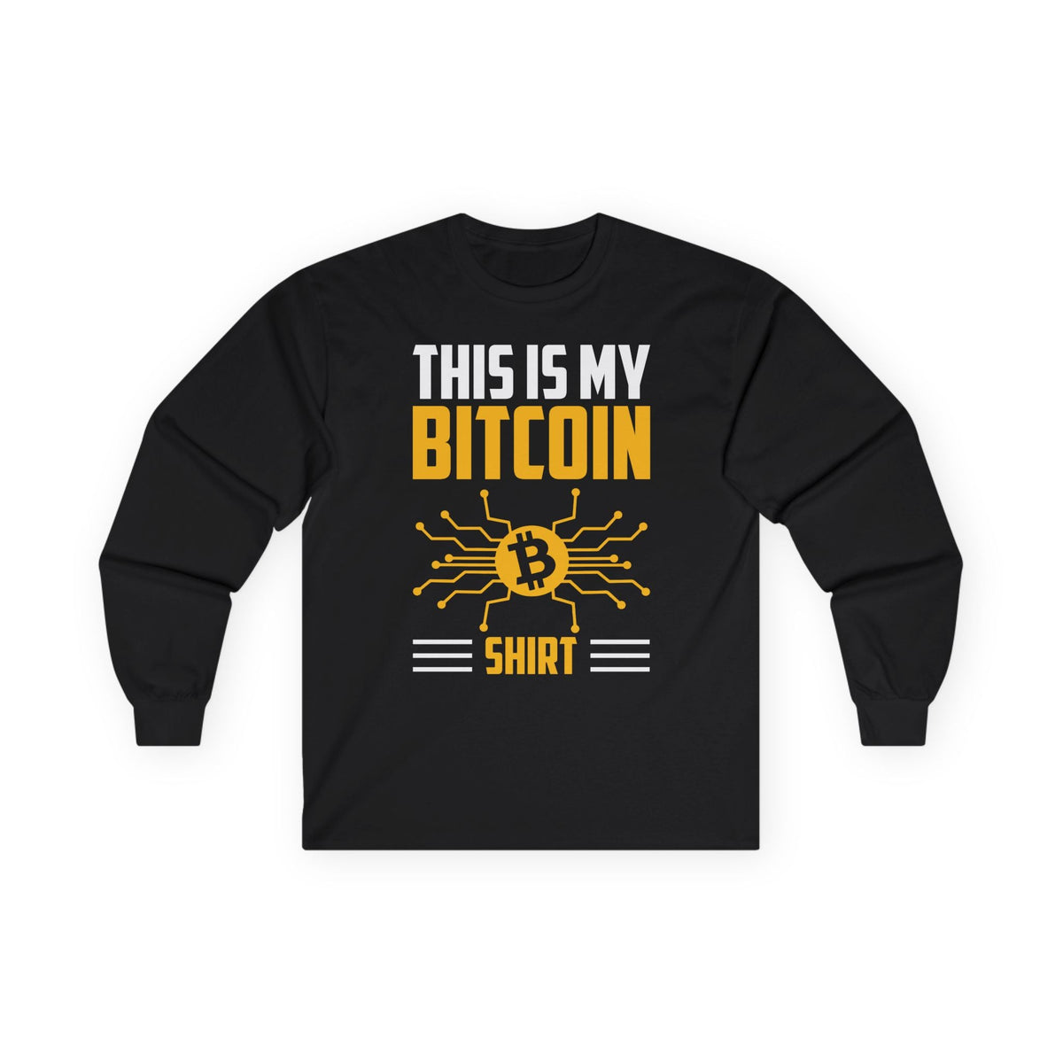 Bitcoin Shirt Crypto Long Sleeve – Cryptocurrency Shirt for Enthusiasts, Traders, and Meme Lovers