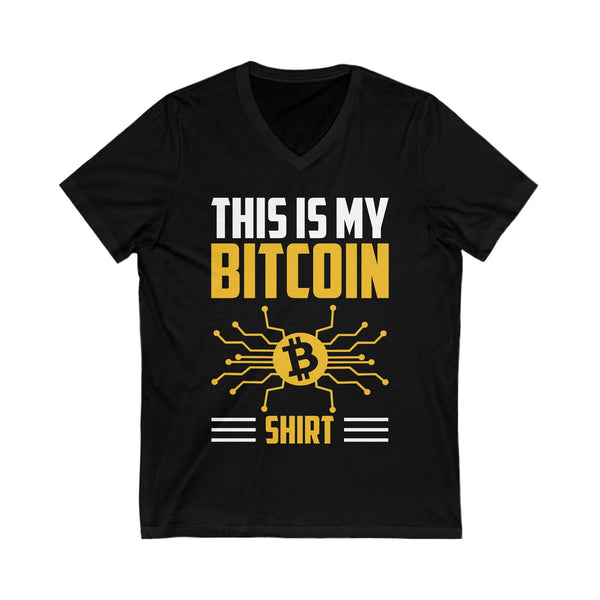 Bitcoin Shirt Crypto V-Neck – Cryptocurrency Shirt for Enthusiasts, Traders, and Meme Lovers