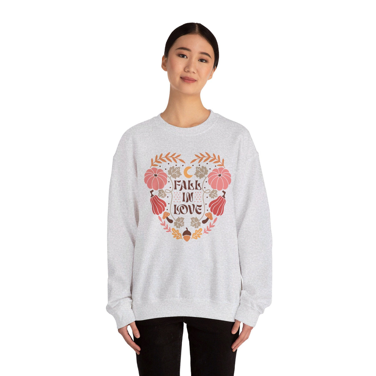 Boho Fall Autumn Sweatshirt - Cozy Free-Spirited Style - Embrace the Season in Comfort.