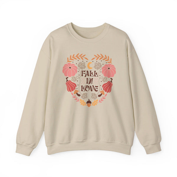 Boho Fall Autumn Sweatshirt - Cozy Free-Spirited Style - Embrace the Season in Comfort.