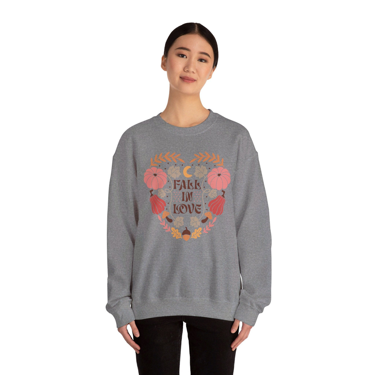 Boho Fall Autumn Sweatshirt - Cozy Free-Spirited Style - Embrace the Season in Comfort.