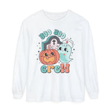 Boo Boo Crew Halloween Nurse Long Sleeve T-Shirt - Cute Pumpkin and Ghost Halloween Tee