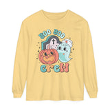 Boo Boo Crew Halloween Nurse Long Sleeve T-Shirt - Cute Pumpkin and Ghost Halloween Tee