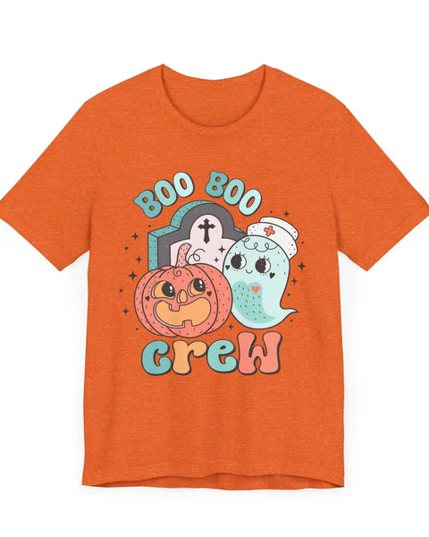Boo Boo Crew Halloween Nurse Shirt Cute Pumpkin Ghost Tee