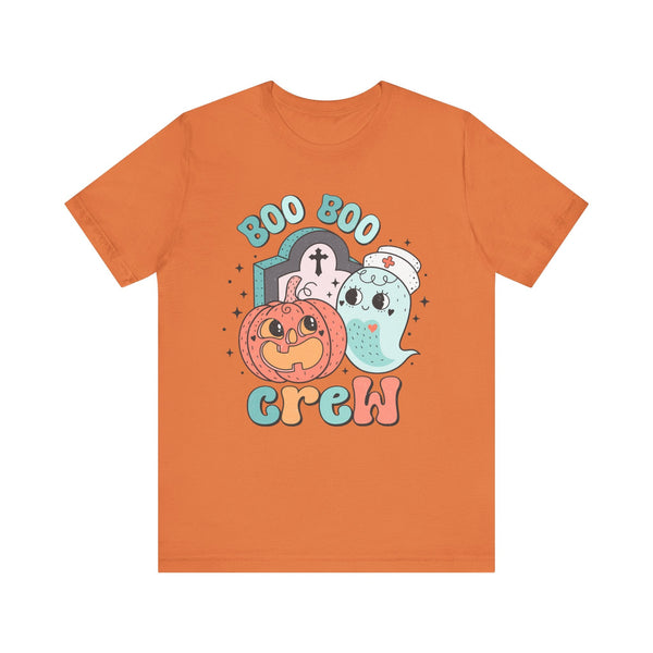 Boo Boo Crew Halloween Nurse Shirt - Cute Pumpkin and Ghost Halloween Tee