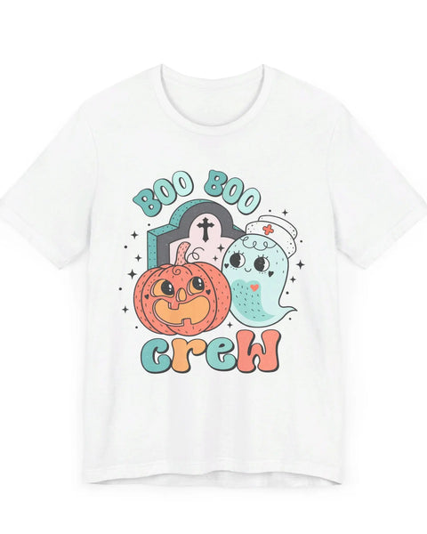 Boo Boo Crew Halloween Nurse Shirt Cute Pumpkin Ghost Tee