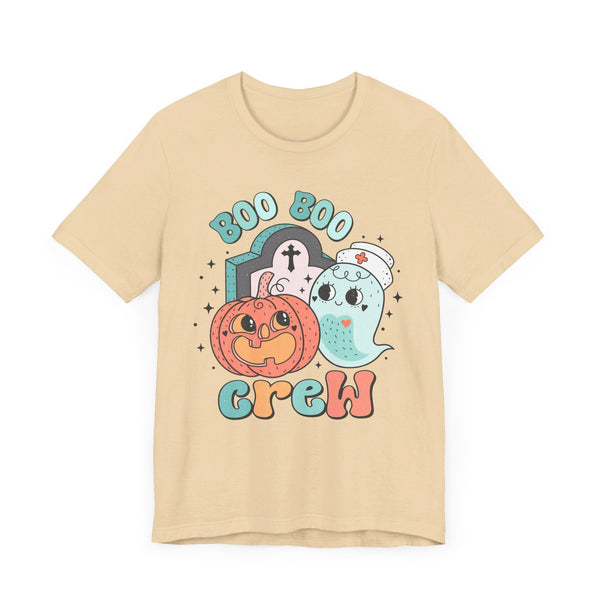 Boo Boo Crew Halloween Nurse Shirt - Cute Pumpkin and Ghost Halloween Tee