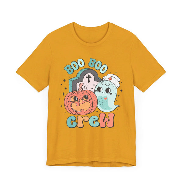 Boo Boo Crew Halloween Nurse Shirt - Cute Pumpkin and Ghost Halloween Tee