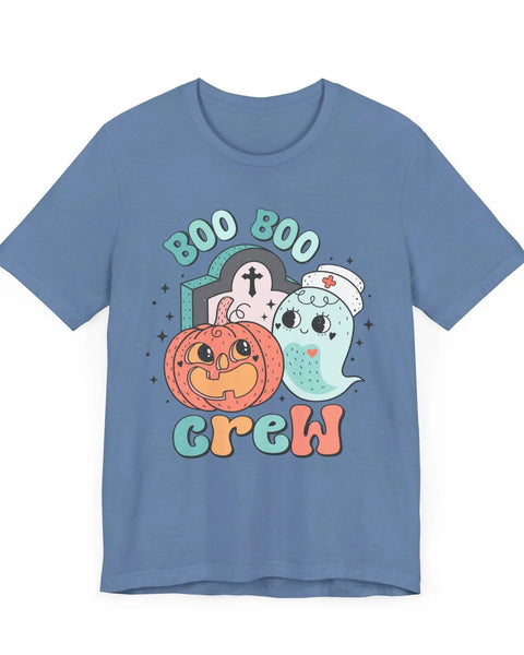 Boo Boo Crew Halloween Nurse Shirt Cute Pumpkin Ghost Tee