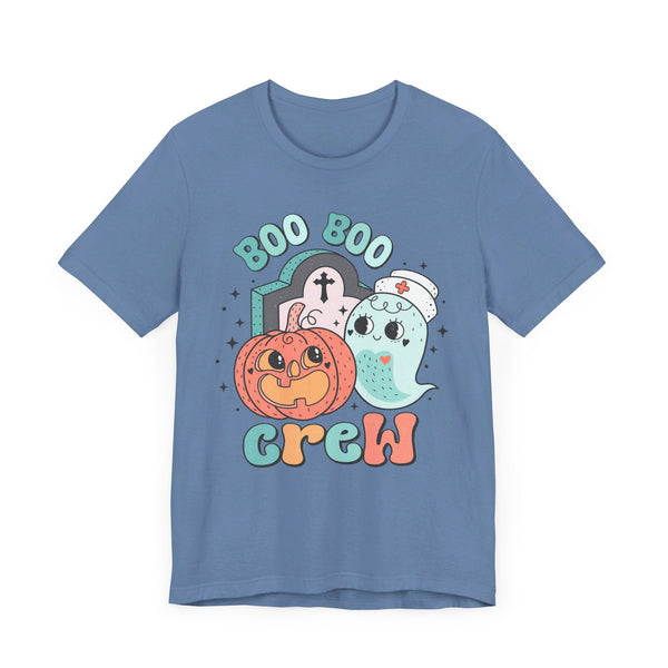 Boo Boo Crew Halloween Nurse Shirt - Cute Pumpkin and Ghost Halloween Tee