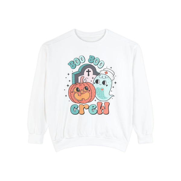 Boo Boo Crew Halloween Nurse Sweatshirt - Cute Pumpkin and Ghost Halloween Sweater