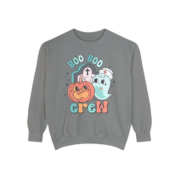 Boo Boo Crew Halloween Nurse Sweatshirt - Cute Pumpkin and Ghost Halloween Sweater