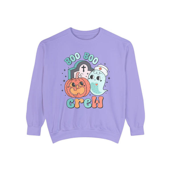 Boo Boo Crew Halloween Nurse Sweatshirt - Cute Pumpkin and Ghost Halloween Sweater