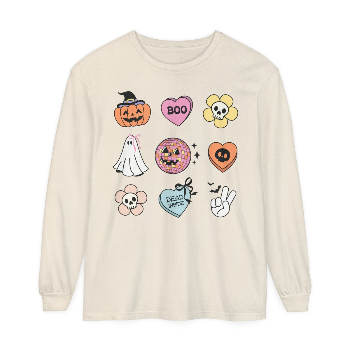 Boo-Jee Ghost - Funny Halloween Coffee Lover Long Sleeve Tee