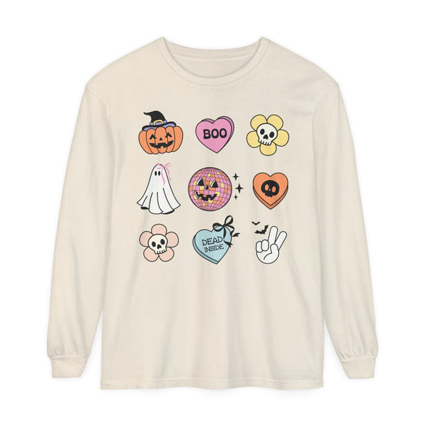 Boo-Jee Ghost - Funny Halloween Coffee Lover Long Sleeve Tee