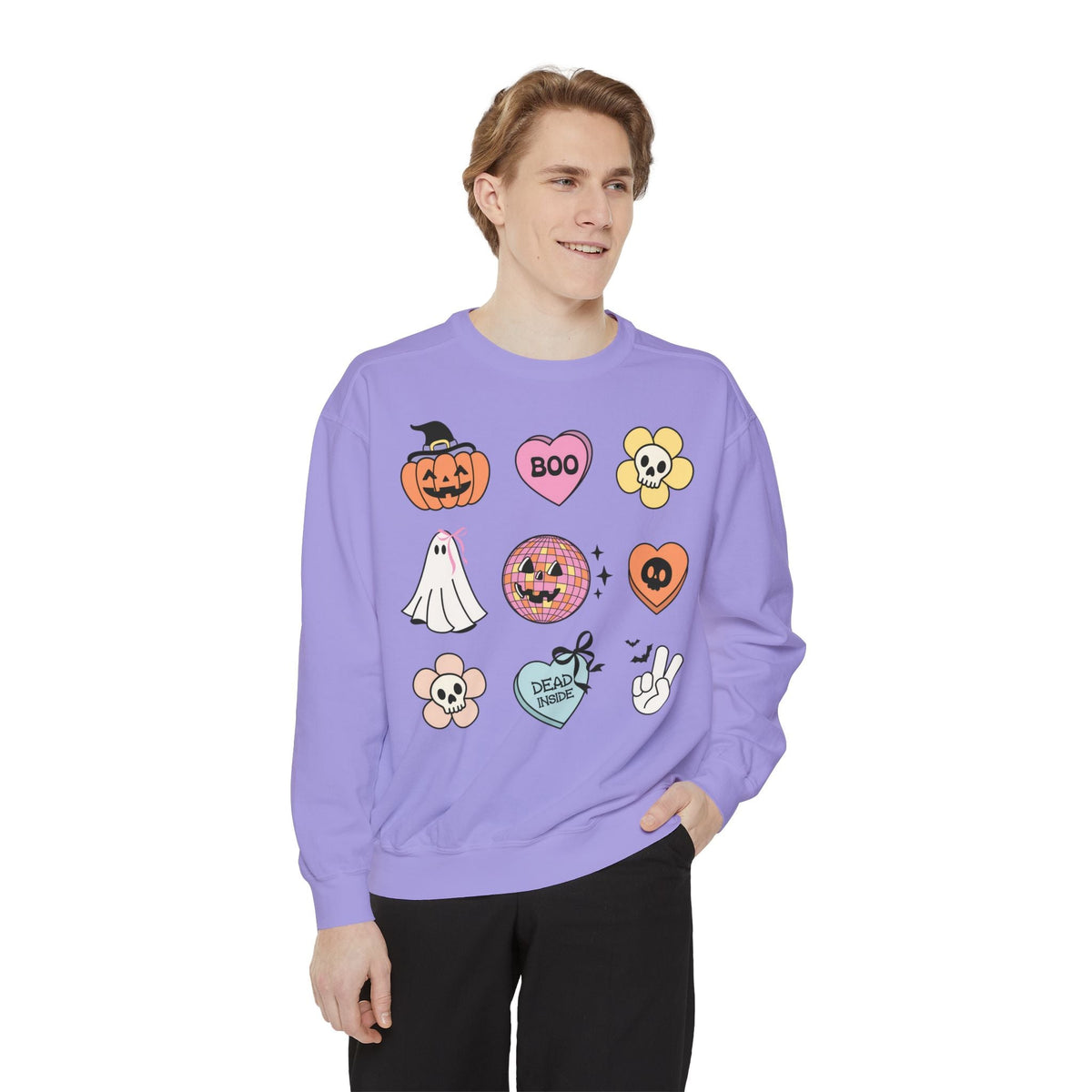 Boo-Jee Ghost - Funny Halloween Sweatshirt Coffee Lover Graphic Sweater