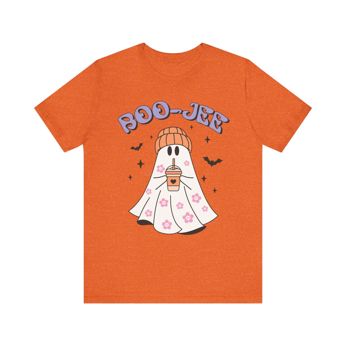 Boo-Jee Ghost Halloween Shirt - Trendy Coffee Lover Ghost Graphic Tee