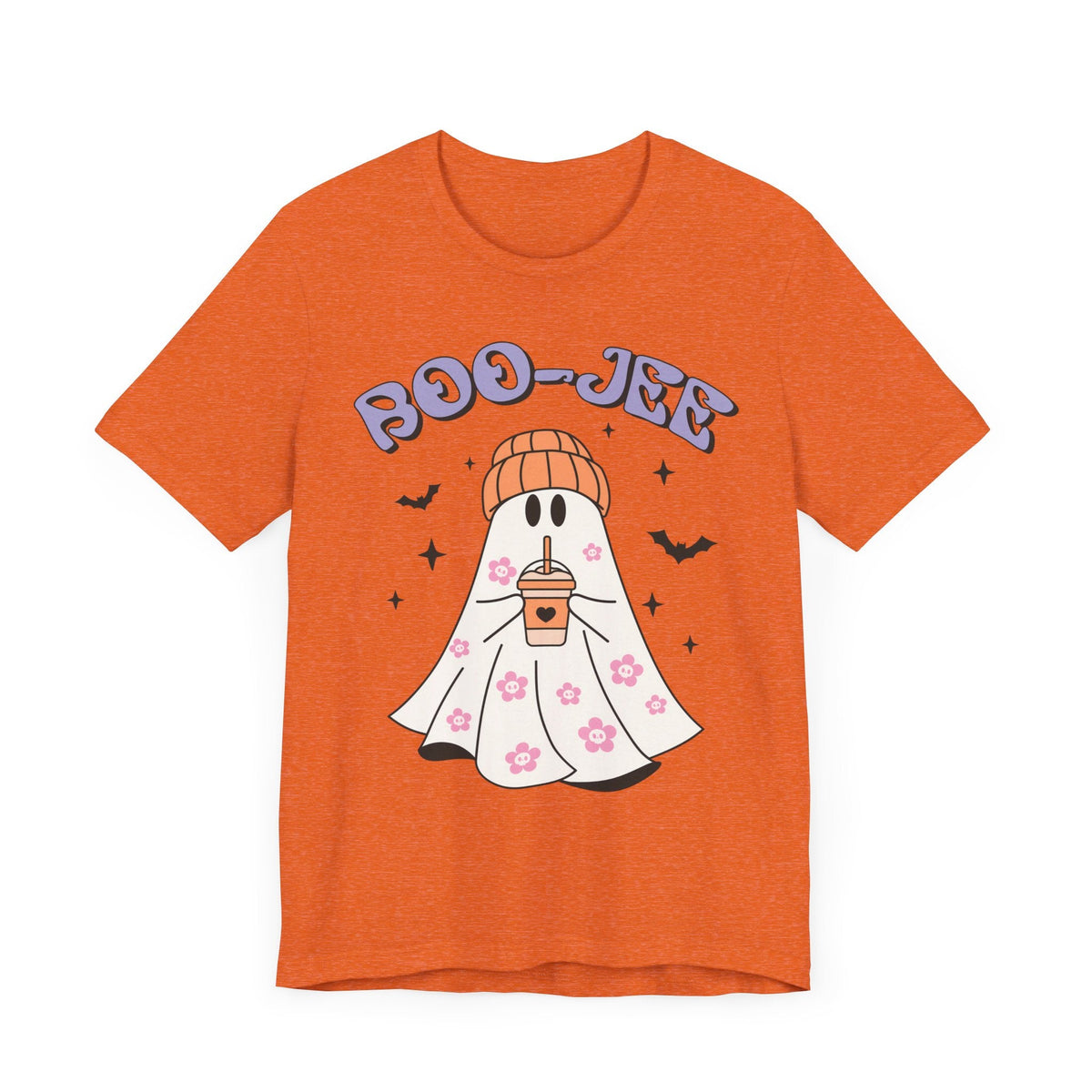 Boo-Jee Ghost Halloween Shirt - Trendy Coffee Lover Ghost Graphic Tee