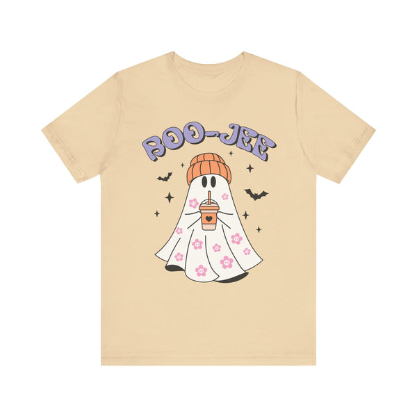 Boo-Jee Ghost Halloween Shirt - Trendy Coffee Lover Ghost Graphic Tee